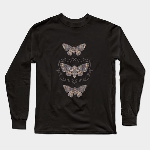 Copy of Death's Head Moth Taxidermy Long Sleeve T-Shirt by latheandquill